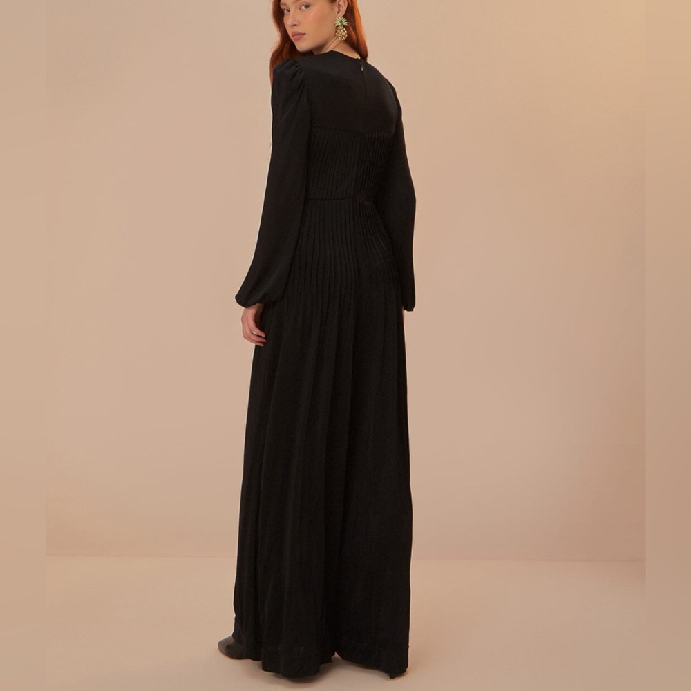 Farm Rio Black Long Sleeve Knot Jumpsuit - Picture 4 of 7